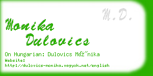 monika dulovics business card